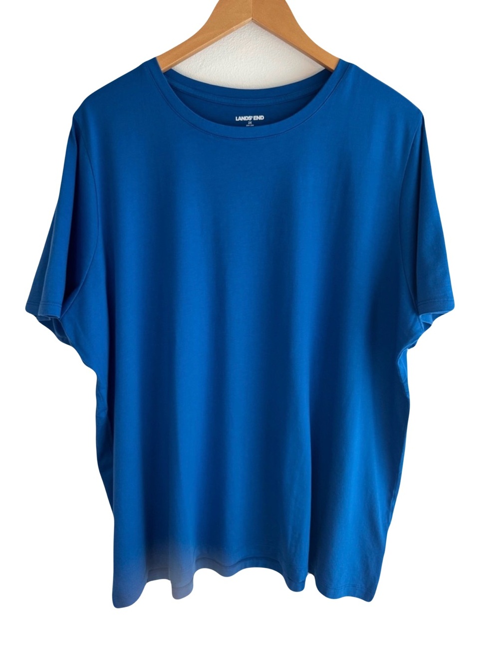 Lands’ End Cobalt Blue Cotton Short Sleeve T-Shirt 2X